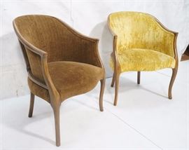 Lot 789 Pr Decorator French Provincial Fruitwood Chairs. 