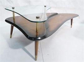 Lot 806 Kidney Shaped 2 Tier Modernist Coffee Table. Rais