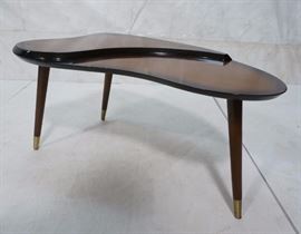 Lot 807 Kidney Shaped Modernist Coffee Table End Table.St