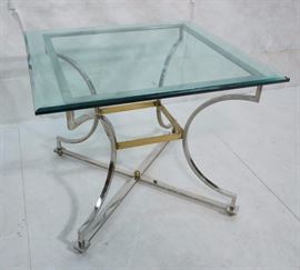 Lot 814 Regency Style Center Table.Bevel Glass Square Din