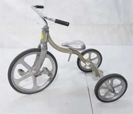 Lot 815 Aluminum CONVERTO Silvered Tricycle Sculpture. C