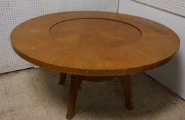 Lot 817 Lg Decorative Game Dining Table w Lazy Susan Cent