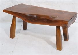 Lot 822 Thick Top Natural Free form Bench. Thick wood sla