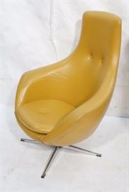 Lot 829 OVERMAN Tall Back Swivel Modernist Lounge Chair. 