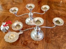 Fisher Sterling Candelabras