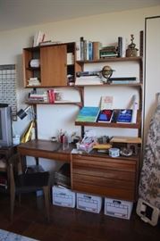 Desk and Shelves with Desk Chair