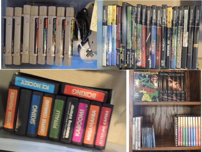 Games, games and games.  XBox, DS, NES, Wii, Sega