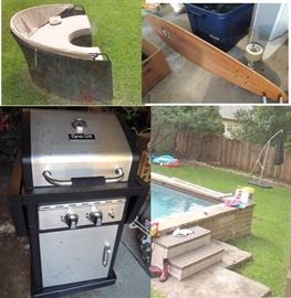 Patio - Pool accessories and furniture.  New grill