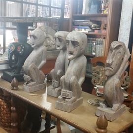 Wood Fertility Figures 
Decorated Elephant Table