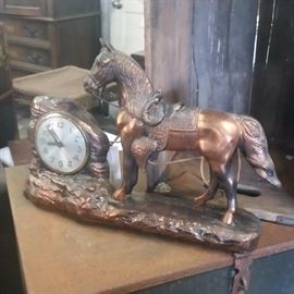 Copper Horse Clock
