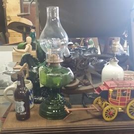 Green Glass Oil Lamp
Benchmark