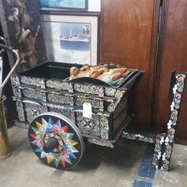 Sarchi Costa Rica  Ox Cart Replica ... Medium Sized ... also have a small  version with the same paint scheme 