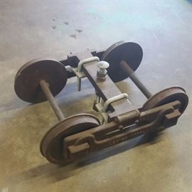 Narrow Guage Steel Railroad Truck ... just need a seat or bucket ...