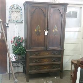 Vintage Painted Armoire