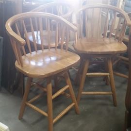 Wood Breakfast Bar Stools x 4 ... Lower Style