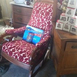 Vintage Upholsterd Rocking Chair