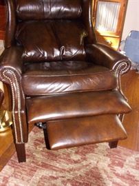 Two Leather recliners nail head trim(one is distressed)