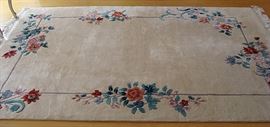 Wool sculptured Chinese rug-signed!