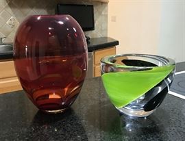 Beautiful Waterford glass vase and bowl.