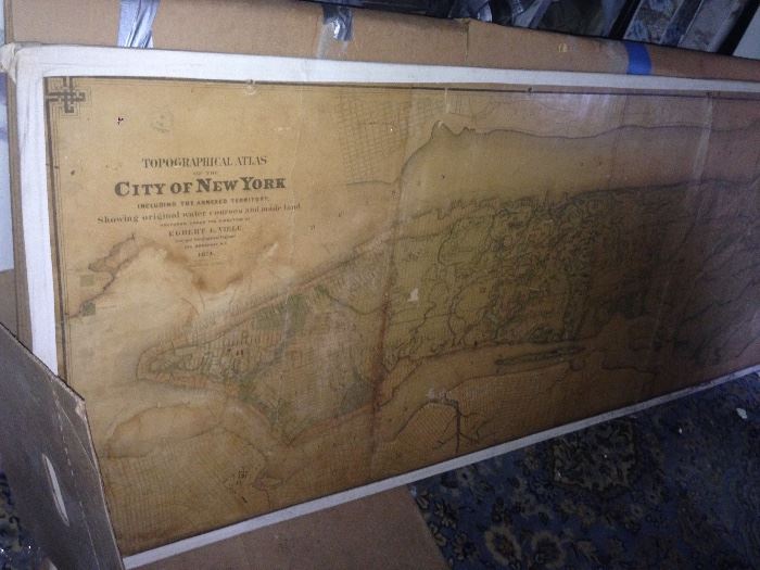 Viele's 1874 Map of Manhattan Waterway