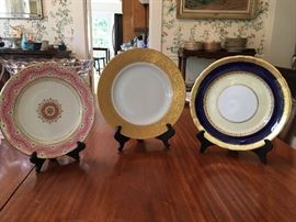 And here are three examples from the plate department:  Mintons (retailed by Tiffany), Hutshenreuther, and Ansley "Windsor" pattern.