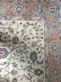 8' by 10' wool handwoven carpet.