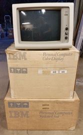 Original IBM PC and Monitor - Low Serial Number