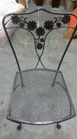 Iron chair. Heavy.  