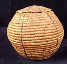  Pima Willow Lidded Basket 