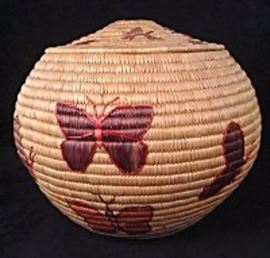 Yupik Embroidered Basket 
