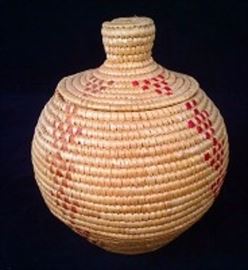 Yupik Grass  Seal Gut Basket 
