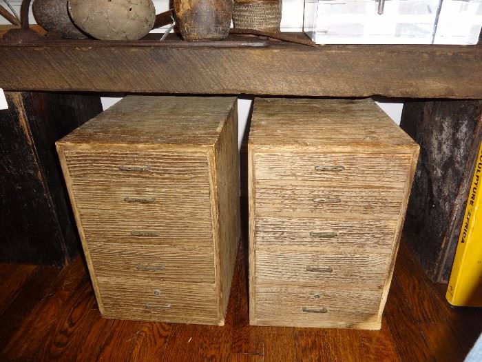 Pair of Japanese 4-drawer chests (these are end table size)