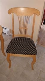 Maple chair set of four with table
