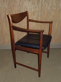 BAT:  Superb Danish modern rosewood armchair.  Single owner since 1977. 