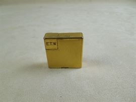 CW:  Ella Wacker's gold filled cigarette lighter by Dunhill, made in Switzerland.  Circa 1950.