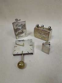 BAT:  Sampling of enormous collection of sterling silver charms, pins, lockets.