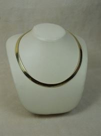 14K yellow gold Italian yellow gold Omega necklace.