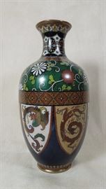 CW:  Late 19th century Chinese cloisonne vase of baluster form - superb enamels.  No damage.