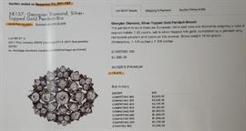 Related Georgian diamond brooch sold at December 5, 2011 auction.   $3,346 including buyer's premium