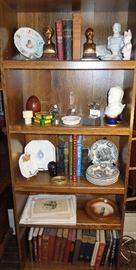 Napoleonic library, busts, late 19th century commemorative plates, figures and memorabilia.