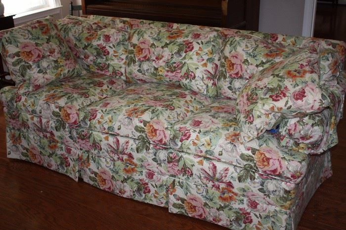 Beautiful Floral Couch By The Hickory Chair Company