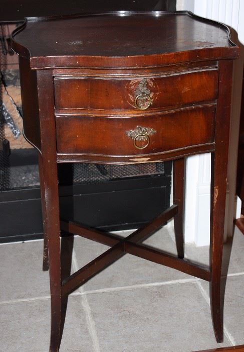 Antique 2 Drawer Table