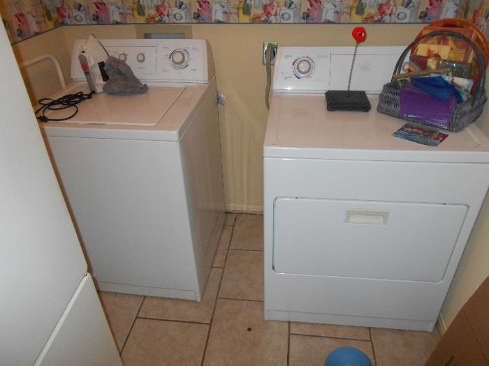 washer and electric dryer