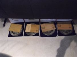 These are commemorative pewter plates with all the documentation and original packaging. Note there are 5 plates total.