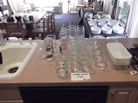 Glassware and beard pans