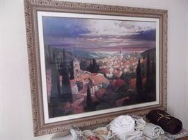 Very large Tuscany like view. Beautifully framed