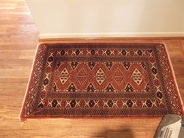 Bakhara rug hand knotted. 