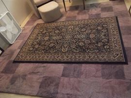 Rugs, All wool purple hand knotted rug & a machine knotted rug by Hagopian .