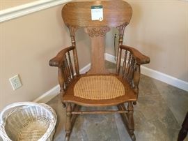 Antique oak rocker from Wyoming