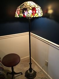 Stained glass floor lamp